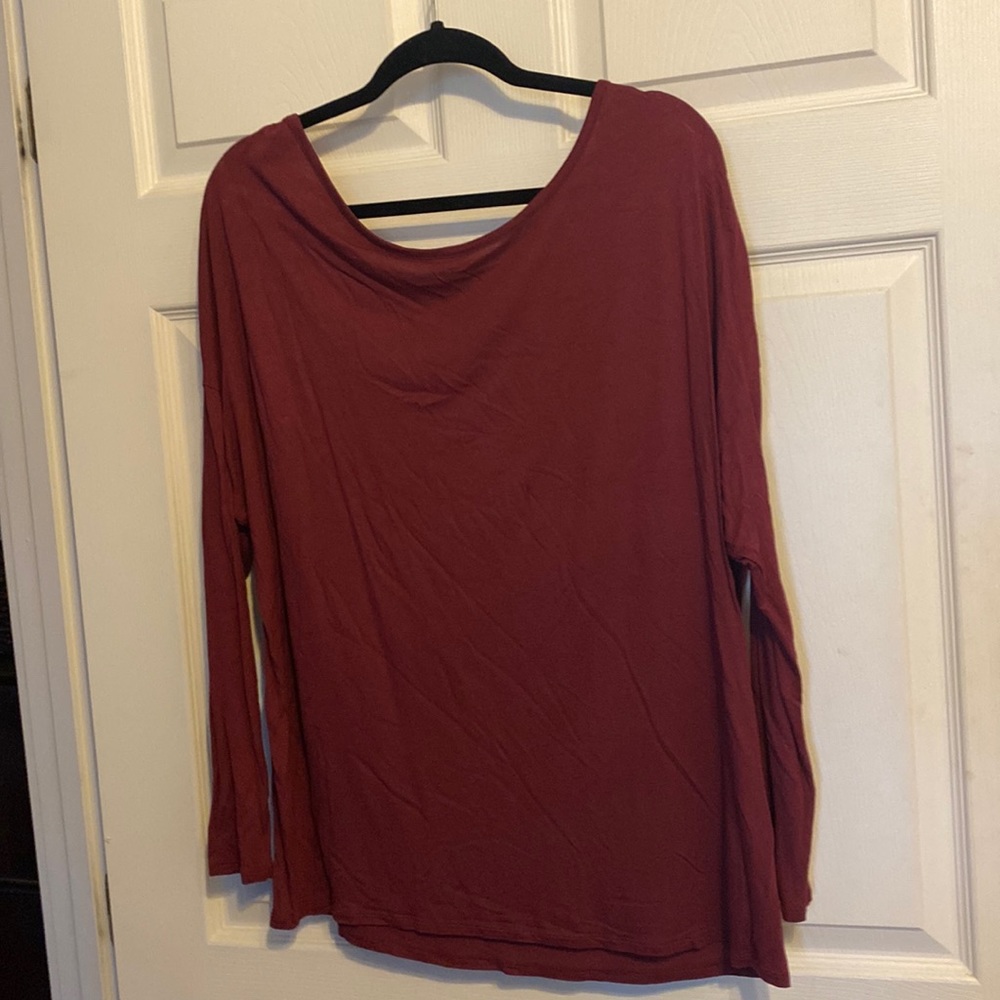 Burgundy tunic with low back